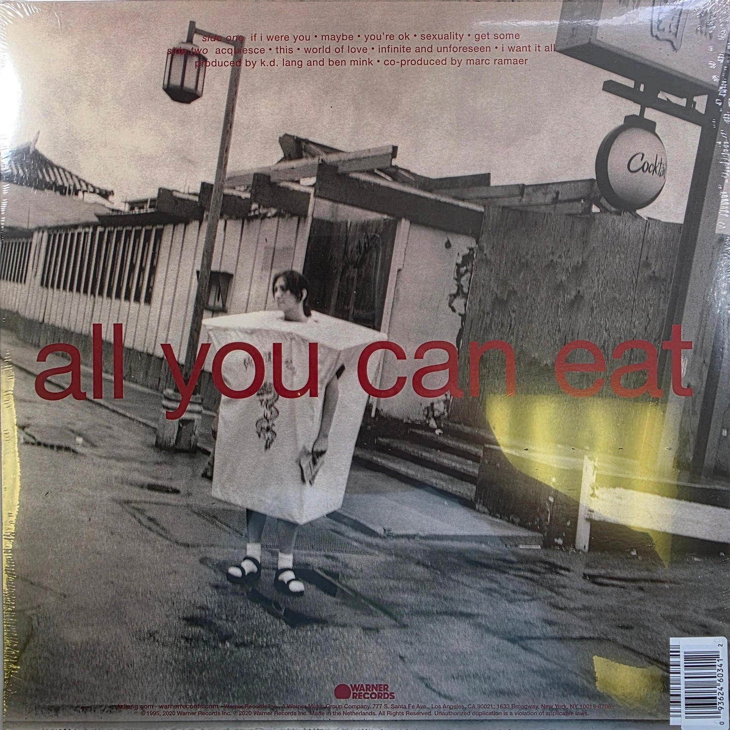 KD Lang All You Can Eat Vinyl LP Orange