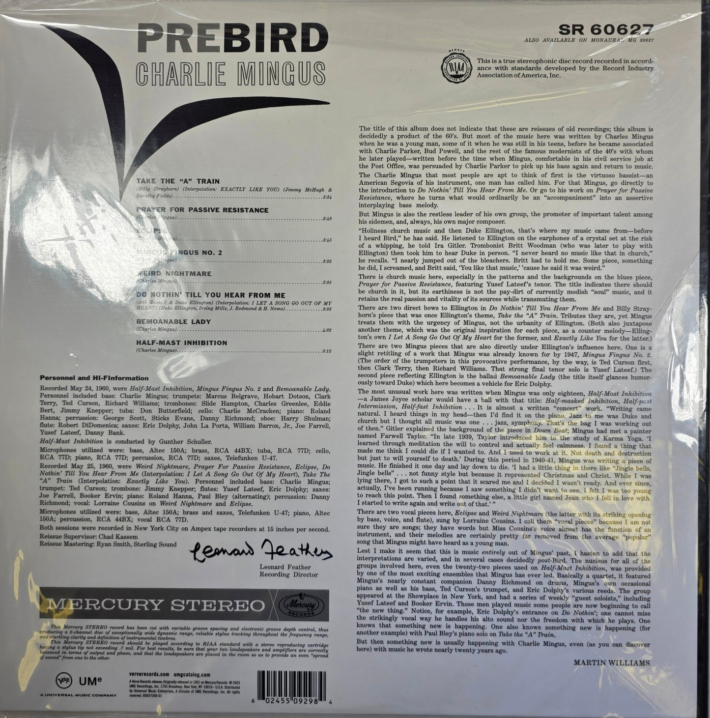 Charlie Mingus Pre-Bird Vinyl LP