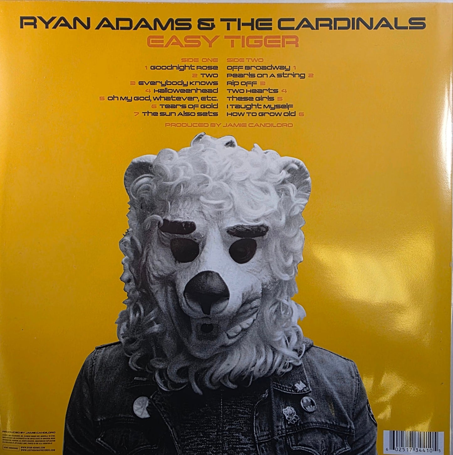 Ryan Adams Easy Tiger Vinyl LP Orange