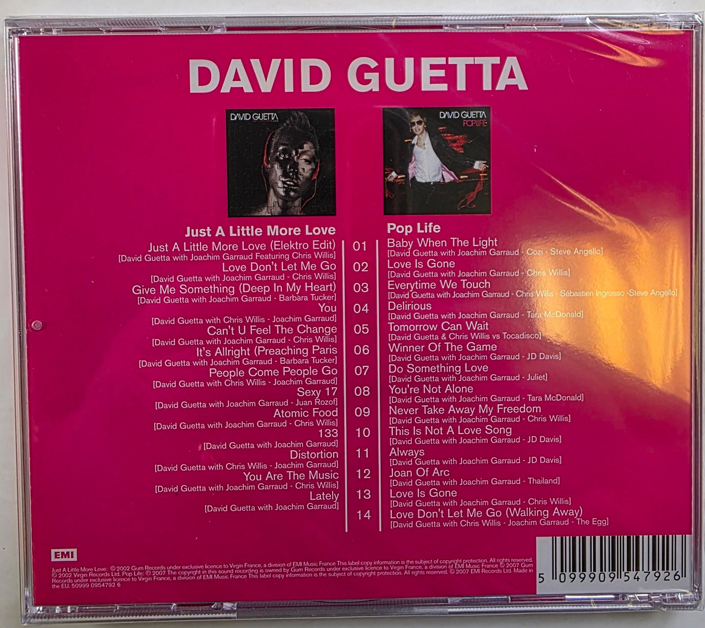 David Guetta Just A Little More Love Pop Life 2 CD Set