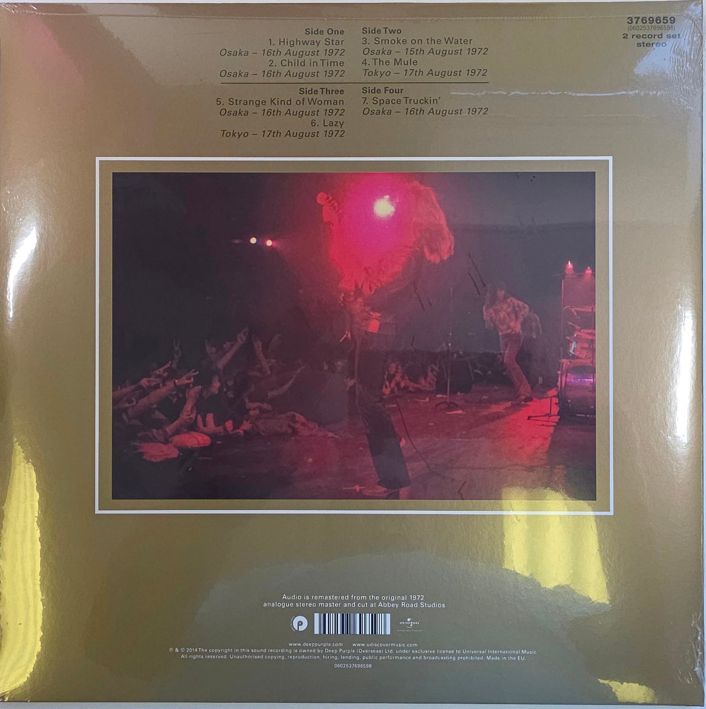 Deep Purple Made In Japan Vinyl LP Black
