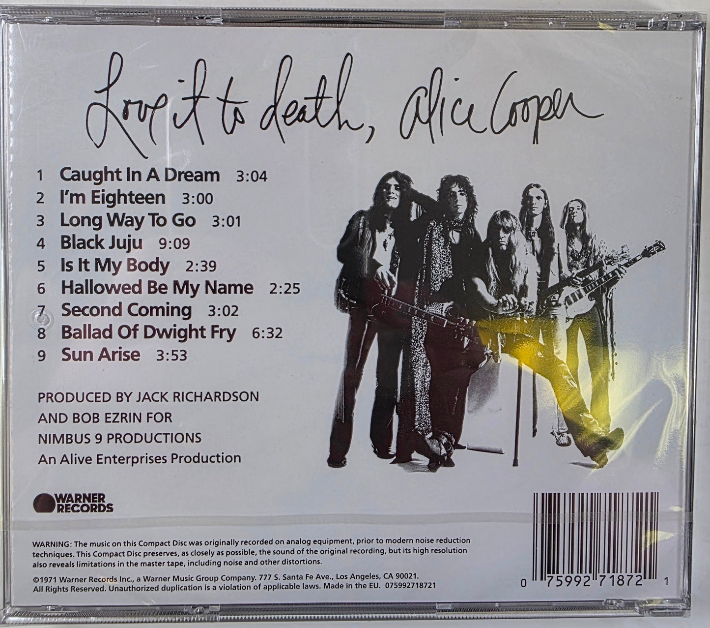 Alice Cooper Love It to Death CD