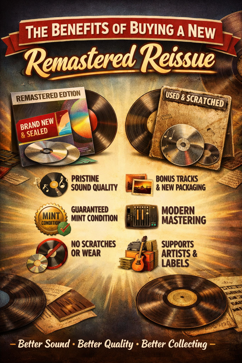 Why Buying a New Remastered Reissue Vinyl or CD Can Be Better Than Going Pre‑Owned