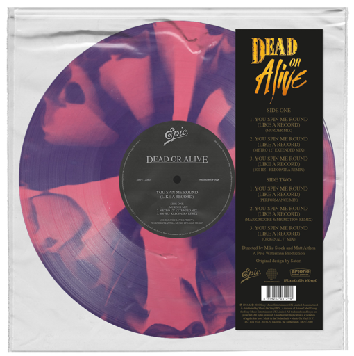 Dead Or Alive – You Spin Me Round Purple & Pink 12" Vinyl