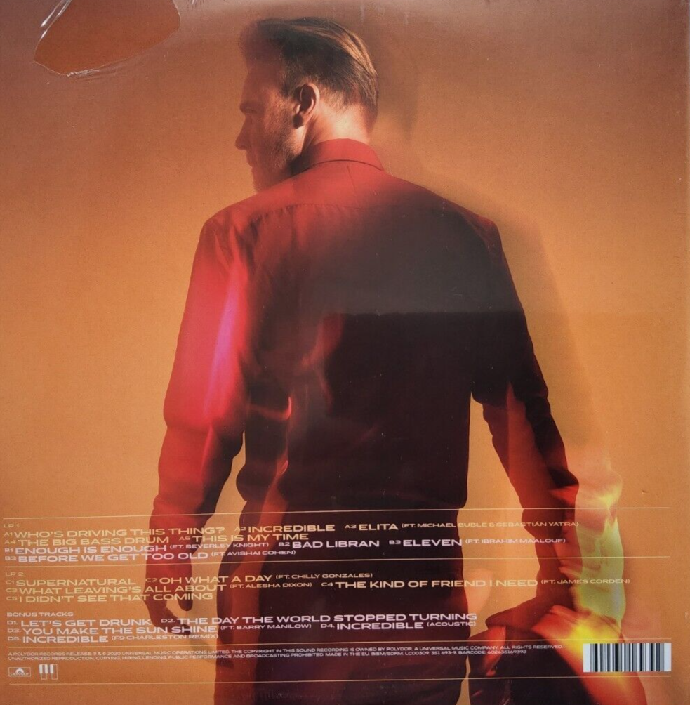 Gary Barlow - Music Played By Humans 2020 LP Album vinyl record MINT