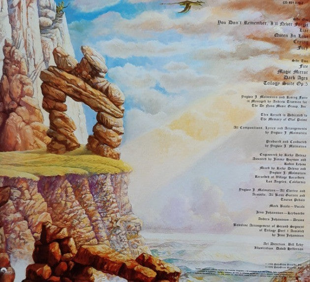 Yngwie J Malmsteen Trilogy LP Album vinyl record no bar coded reissue on Polydor