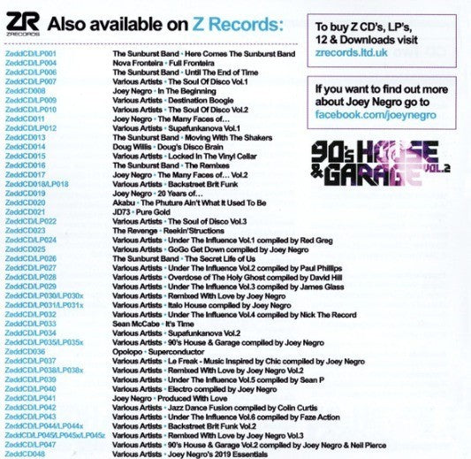 Joey Negro &  Neil Pierce  90's House & Garage CD Album 2020  Compilation