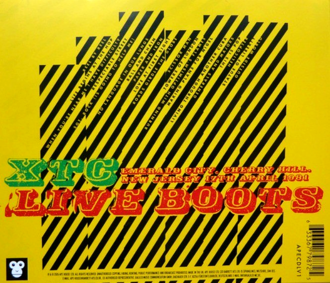 XTC Live Boots Emerald City Cherry Hill New Jersey 17th April 1981 CD Album 2026