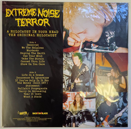 Extreme Noise Terror A Holocaust In Your Head  LP Album vinyl record with Poster
