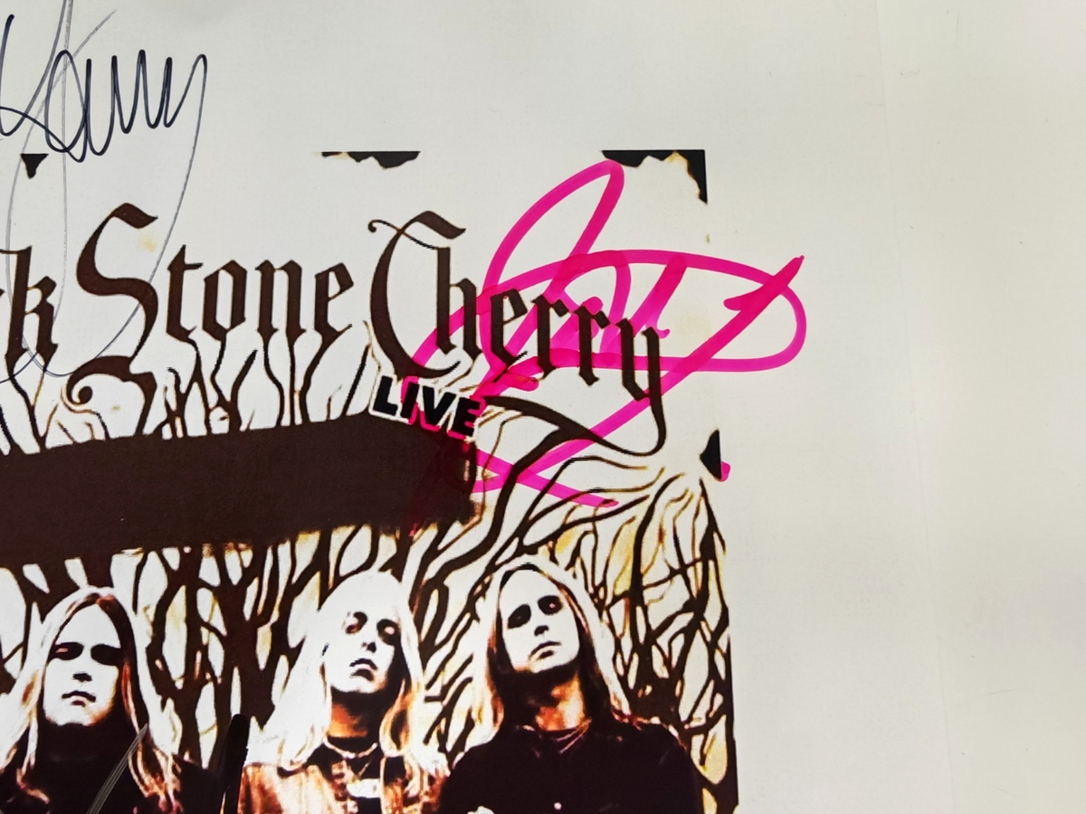 Black Stone Cherry Hand Signed presentation A4 on glossy print by the band