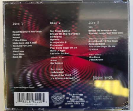 Def Leppard Mirror Ball Live & More 2 x CD + DVD 2011 on Bludgeon Riffola