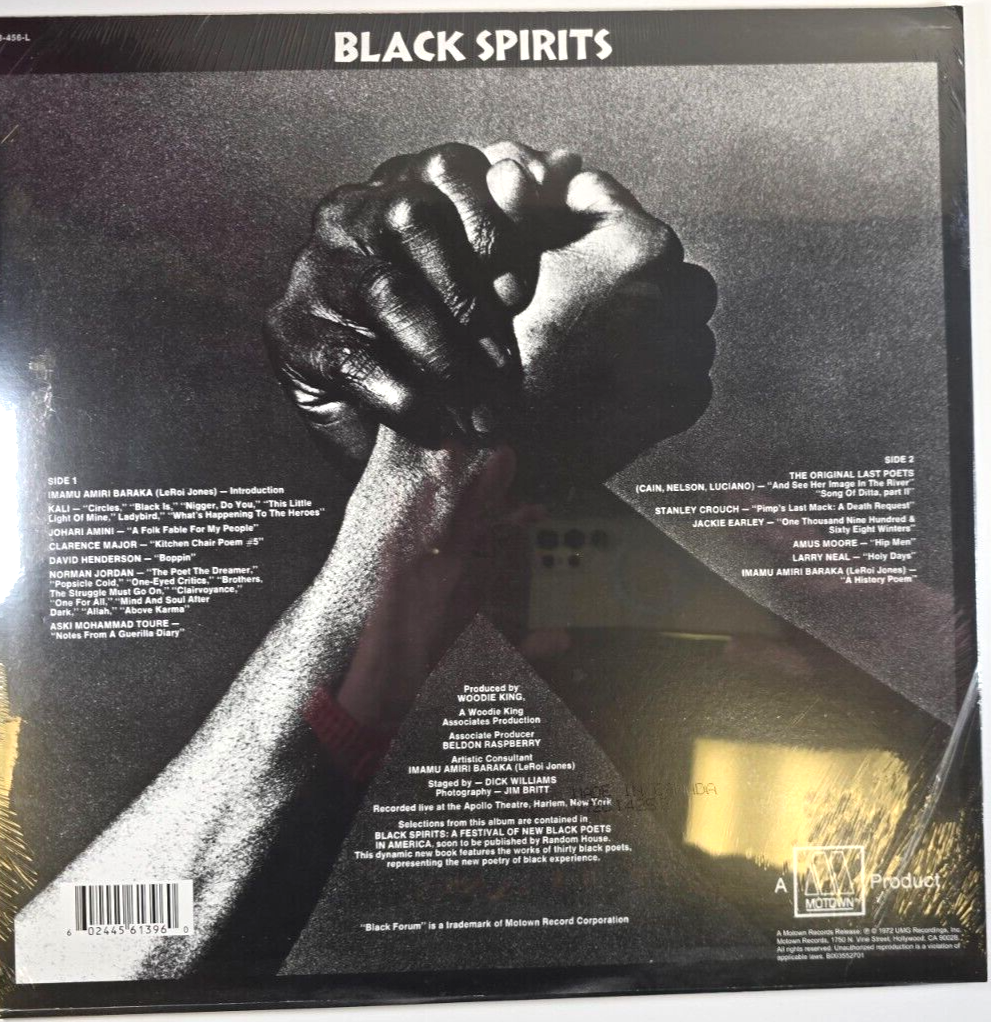 Black Spirits Festival Of New Black Poets In America LP album vinyl record 2022
