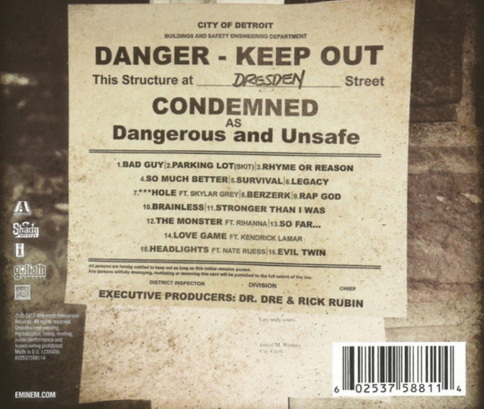 Eminem – The Marshall Mathers LP2 2013 hip hop rap CD Album new sealed