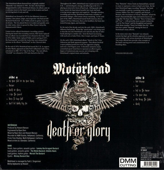 Motörhead – Death Or Glory 2013 LP Album vinyl record MINT