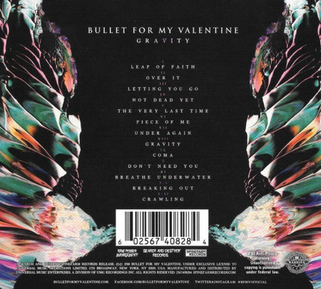 Bullet For My Valentine Gravity CD Album limited edition 2018 in digipak