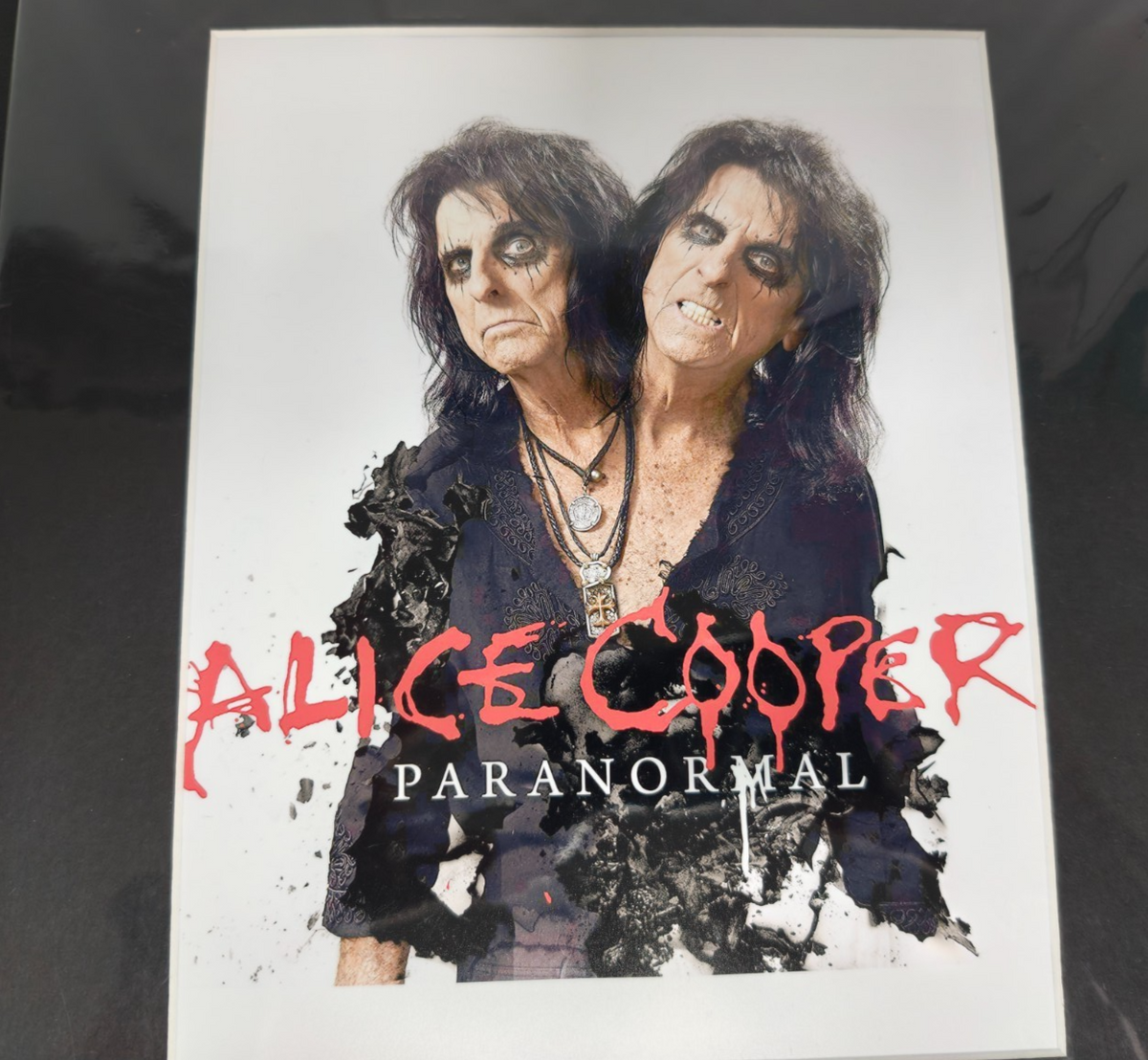 Alice Cooper Hand Signed presentation 12" x 18" Autograph