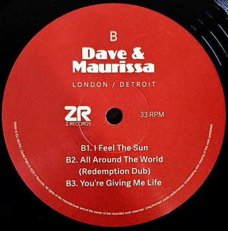 Dave & Maurissa London / Detroit LP Album vinyl record 2025 on Z Records