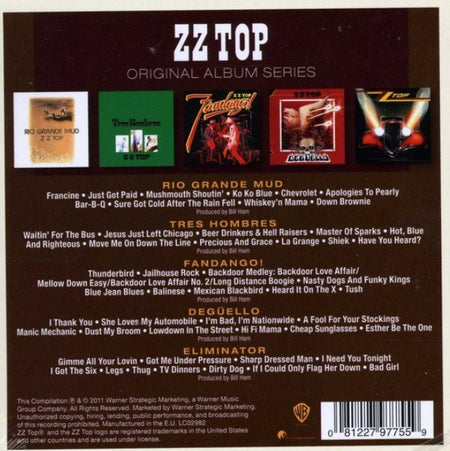 ZZ Top Original Album Series Volume CD Boxset 5 Disc Set on Warner 2016