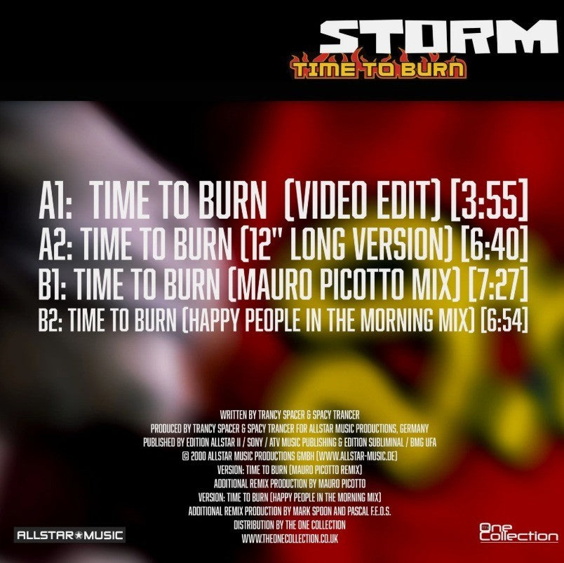 Storm – Time To Burn 12" vinyl record limited yellow remastered reissue 2026