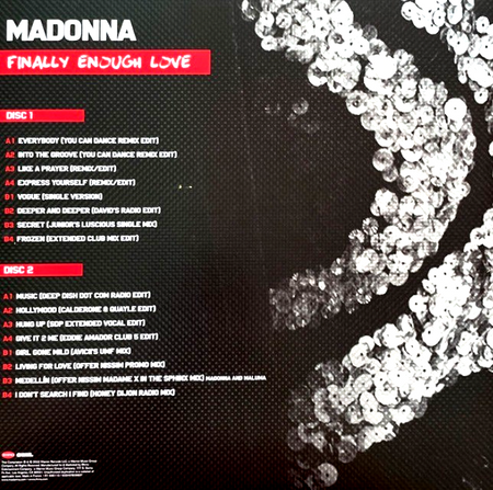 Madonna Finally Enough Love LP Album vinyl record 2 X Remastered compilation