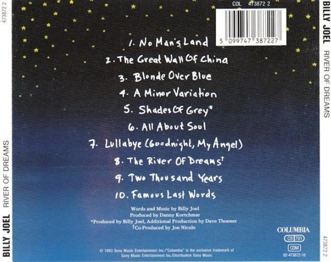 Billy Joel – River Of Dreams CD Album reissue on Columbia