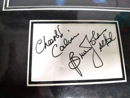 Brian Johnson AC/DC Hand Signed presentation 12" x 18" Autograph