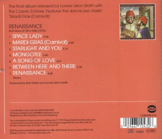 Lonnie Liston Smith & The Cosmic Echoes Renaissance CD Album 2021 Reissue on BGP