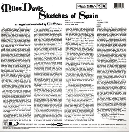 Miles Davis Sketches Of Spain LP Album vinyl record 2016 Yellow remastered 180g