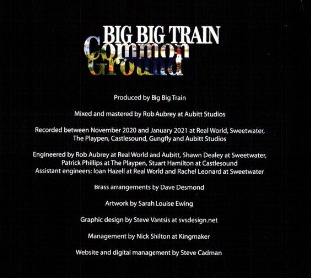 Big Big Train Common Ground CD Album in Digibook on English Electric 2021 prog