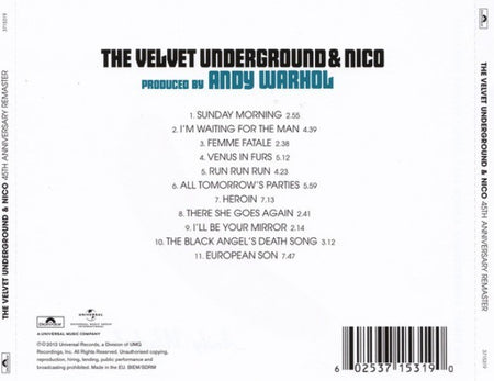 The Velvet Underground & Nico The Velvet Underground & Nico CD Album 2012