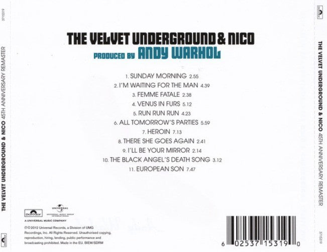 The Velvet Underground & Nico The Velvet Underground & Nico CD Album 2012