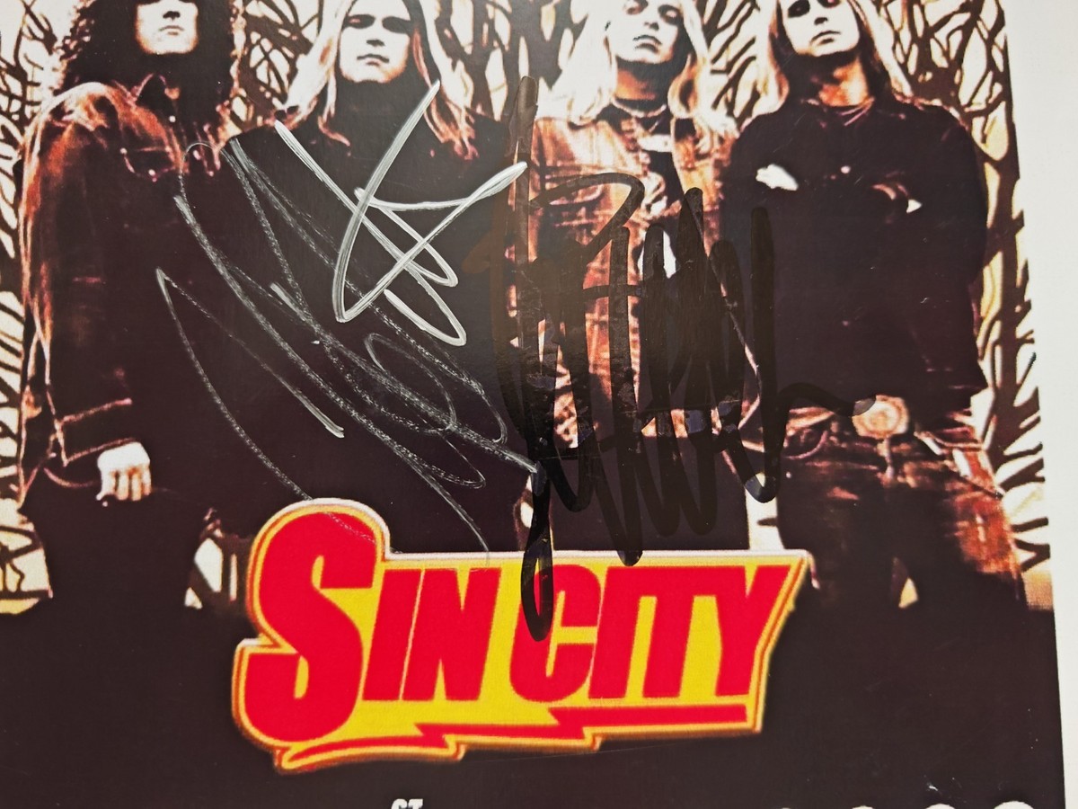 Black Stone Cherry Hand Signed presentation A4 on glossy print by the band