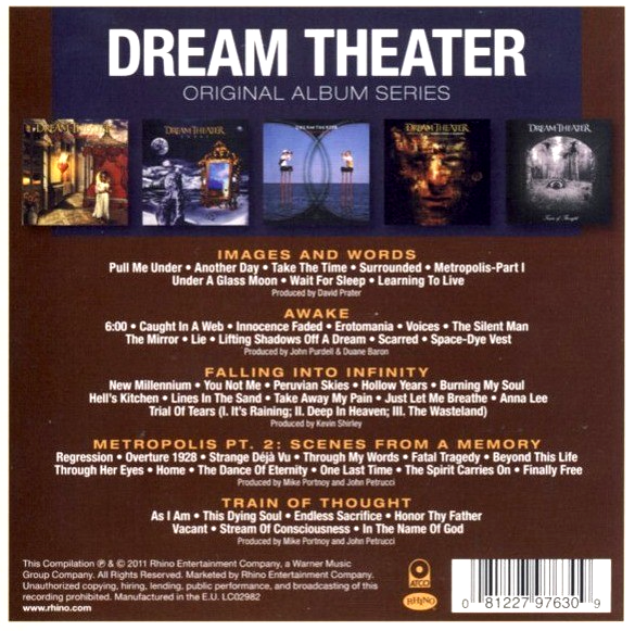 Dream Theater – Original Album Series CD Boxset 5 Disc Set on Rhino 2011
