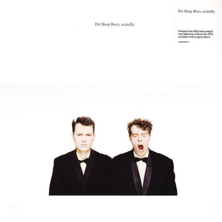 Pet Shop Boys Actually LP Album vinyl record 2018 remastered reissue 180gram