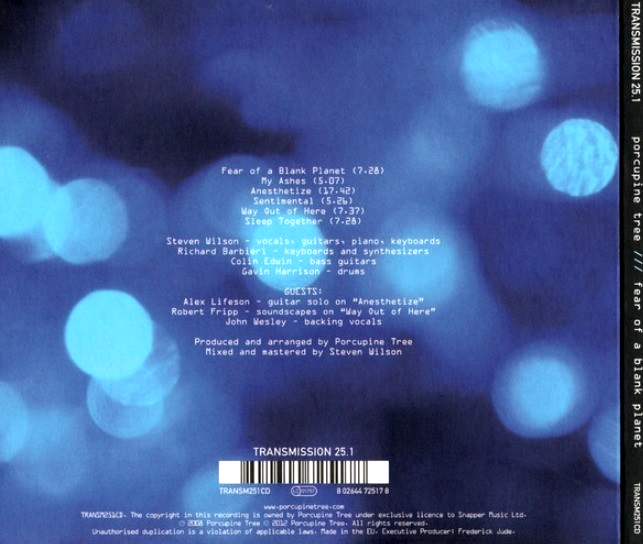 Porcupine Tree Fear Of A Blank Planet CD Album 2021 reissue in digipak