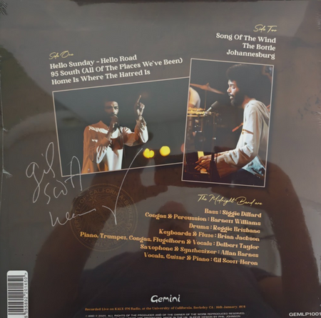 Gil Scott-Heron Berkeley 1978 LIVE LP Album Vinyl Record 2025 on Gemini