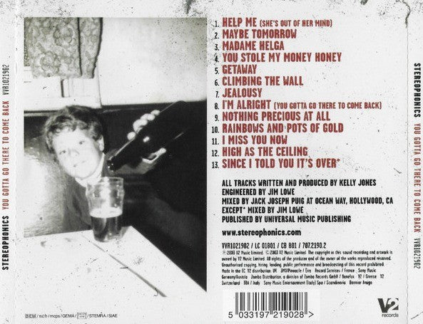Stereophonics – You Gotta Go There To Come Back CD Album Reissue on V2 records