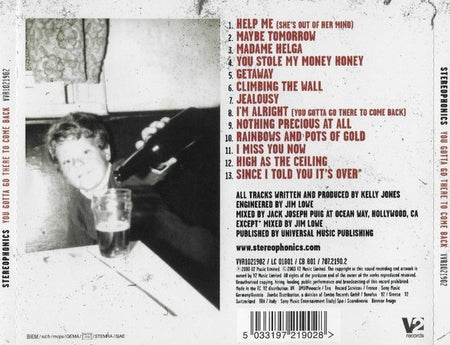 Stereophonics – You Gotta Go There To Come Back CD Album Reissue on V2 records