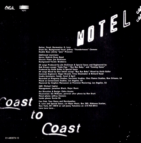 G. Love & Special Sauce Coast To Coast Motel CD Album 2021 reissue Music On CD