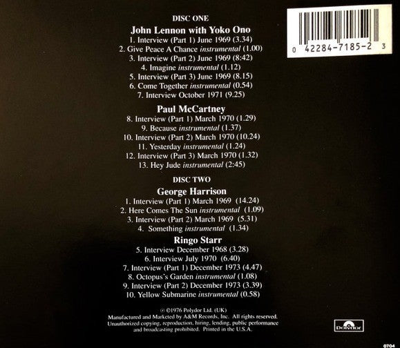 The Beatles / David Wigg – The Beatles Tapes From The David Wigg Interviews CD