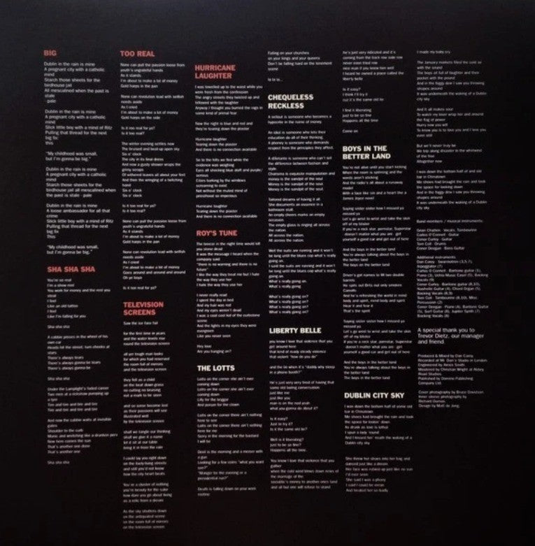 Fontaines D.C. Dogrel LP Album vinyl record 2019 on Partisan Records