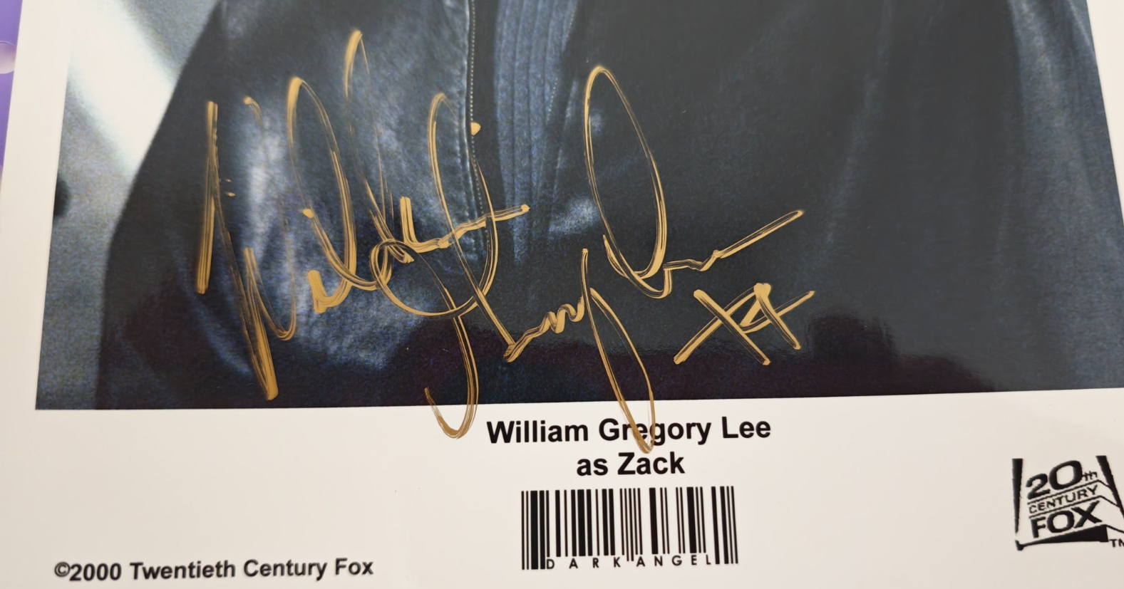 William Gregory Lee as Zack Hand Signed Photo autograph Size A4