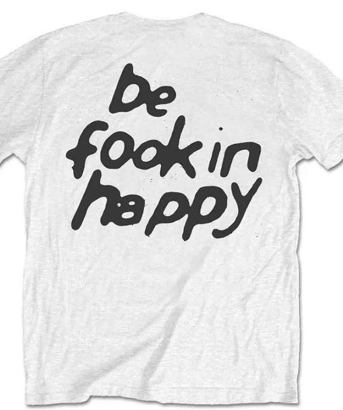 Yungblud – Unisex T‑Shirt: Face (White) (Back Print) – Large Official Merch
