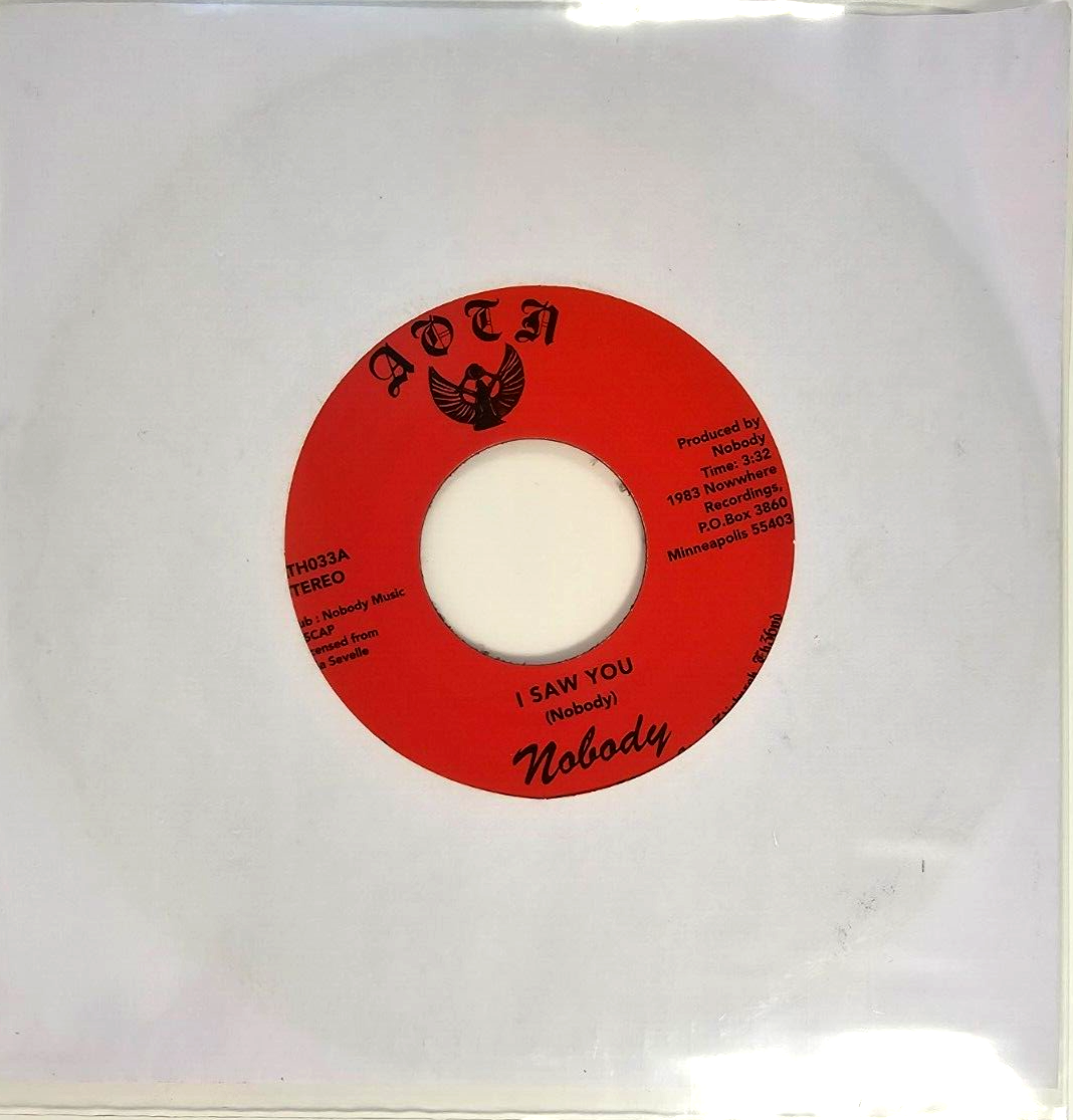 Nobody – I Saw You 7" vinyl record 2016 funk soul on Athens Of The North
