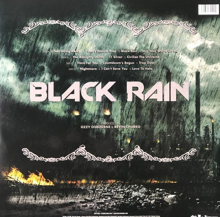Ozzy Osbourne Black Rain LP Album Vinyl Record 2022 reissue on Epic Black