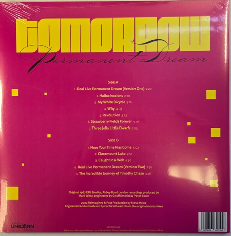 Tomorrow – Permanent Dream LP album vinyl record limited purple 2023 prog rock