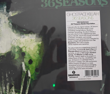 Ghostface 36 Seasons LP Album Vinyl Record Limited 2 x Turquoise Deluxe remaster
