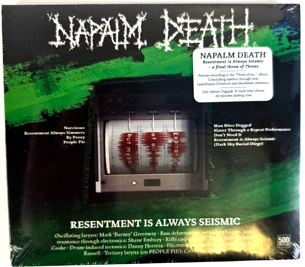 Napalm Death – Resentment Is Always Seismic CD Album 2022 limited ed in digipak