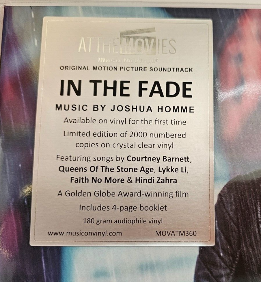 Joshua Homme  In The Fade OST LP Album vinyl record limited clear numbered 2023