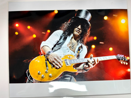 Slash Hand Signed presentation 12" x 18" by Autograph
